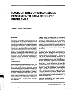 Hacia un nuevo paradigma de pensamiento para resolver problemas