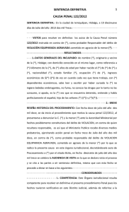 sentencia definitiva - Poder Judicial del Estado de Hidalgo