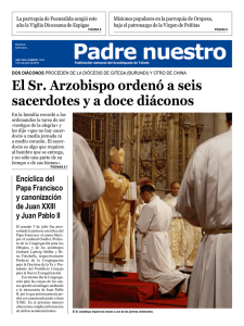 El Sr. Arzobispo ordenó a seis sacerdotes y a doce diáconos