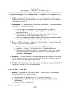 CAPÍTULO II COMITÉS DE LA DIRECTIVA INTERNACIONAL A
