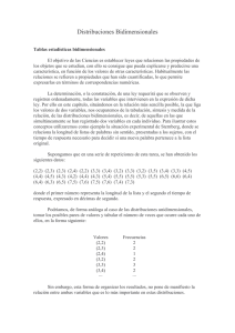 Tablas estadísticas bidimensionales