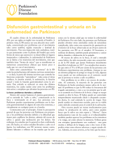 Disfunción gastrointestinal y urinaria en la enfermedad de Parkinson