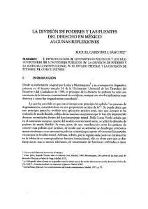 la división de poderes y ]j\s fuentes del derecho en méxico algunas