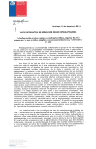 Metoclopramida - Instituto de Salud Pública de Chile