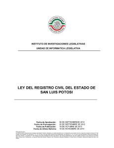 ley del registro civil del estado de san luis potosi
