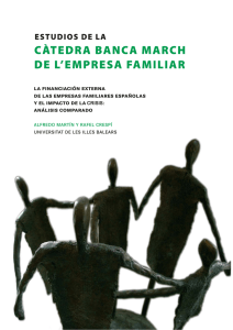 La financiación externa de las empresas familiares españolas