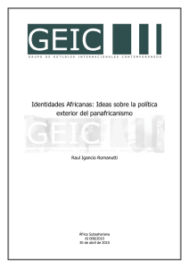 Identidades Africanas - Grupo de Estudios Internacionales
