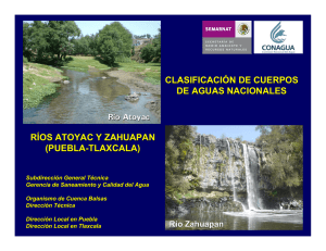 clasificación de cuerpos de aguas nacionales ríos atoyac y