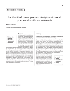 La identidad como proceso biológico-psicosocial y