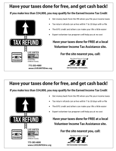 Have your taxes done for free, and get cash back!