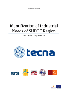 Identification of Industrial Needs of SUDOE Region