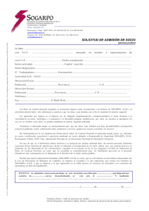 solicitud de admision de socio
