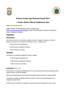Primera tirada Liga Nacional Postal 2017 I Trofeo Otoño