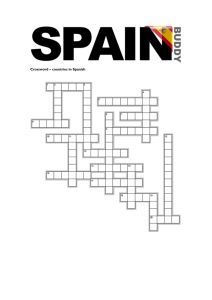 Crossword – countries in Spanish