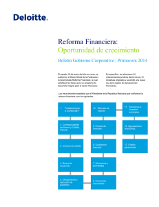 Reforma Financiera: Oportunidad de crecimiento