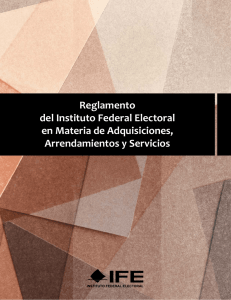 Reglamento del Instituto Federal Electoral en Materia de