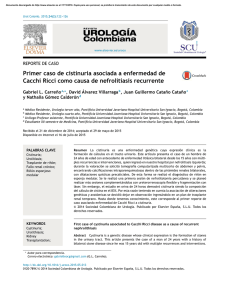 Primer caso de cistinuria asociada a enfermedad de Cacchi Ricci
