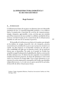 La infraestructura energética y el sector eléctrico