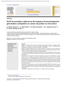 Perfil de toxicidad y adherencia del esquema