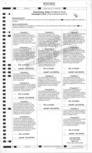 official ballot (boleta of/cial)