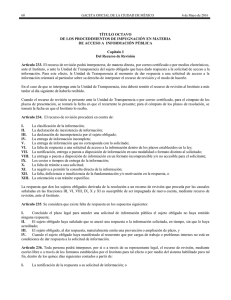 TÍTULO OCTAVO DE LOS PROCEDIMIENTOS DE IMPUGNACIÓN