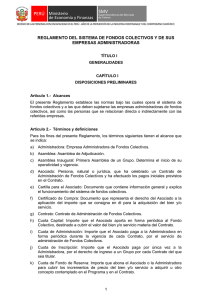 Reglamento Fondos Colectivos Per&uacute;: Empresas Administradoras