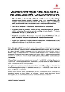 vodafone ofrece todo el fútbol por 6 euros al mes con la oferta más