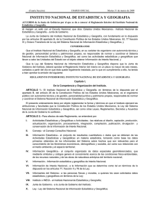 Reglamento Interior del Instituto Nacional de Estadística y Geografía