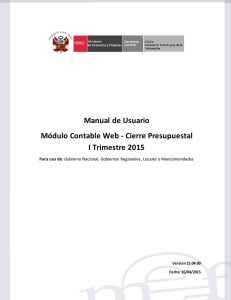 Cierre Presupuestal I Trimestre 2015