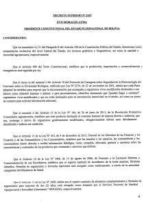 DECRETO SUPREMO N&ordm; 2452 EVO MORALES AYMA