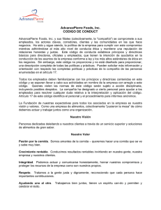 AdvancePierre Foods, Inc. CODIGO DE CONDUCT