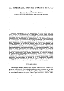 M. F. Clavero Arévalo. La inalienabilidad del dominio público. (E