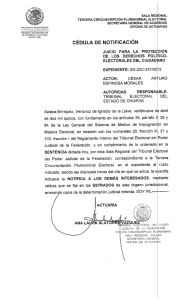 Ï w , , SALA REGIONAL - Tribunal Electoral del Poder Judicial de la