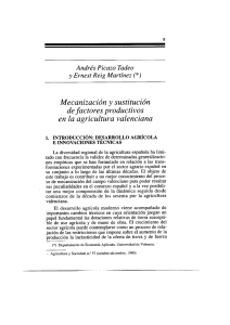 Mecanización y sustitución de factores productivos en la agricultura