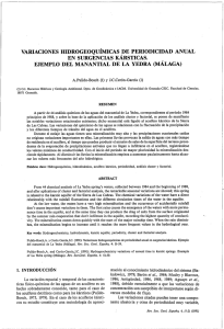 Variaciones hidrogeoquímicas de periodicidad anual en surgencias