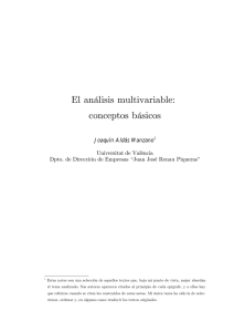 El análisis multivariable: conceptos básicos