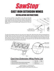 cast iron extension wings