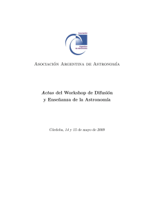 Actas del WDEA - Asociación Argentina de Astronomía