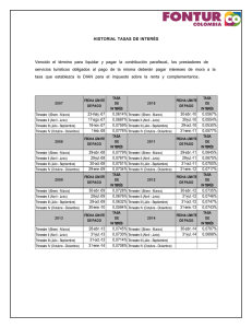 HISTORIAL TASAS DE INTERÉS Vencido el término para