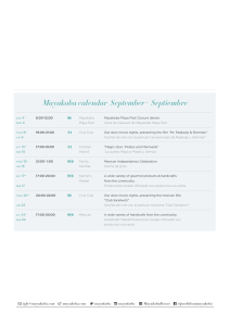 Mayakoba calendar September · Septiembre