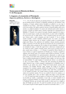 Textos para la Historia de Roma V. El Principado I. Augusto y la