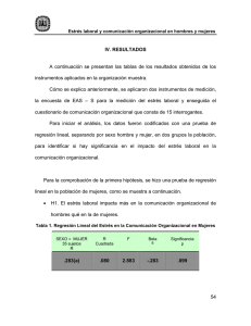 54 IV. RESULTADOS A continuación se presentan las tablas de los