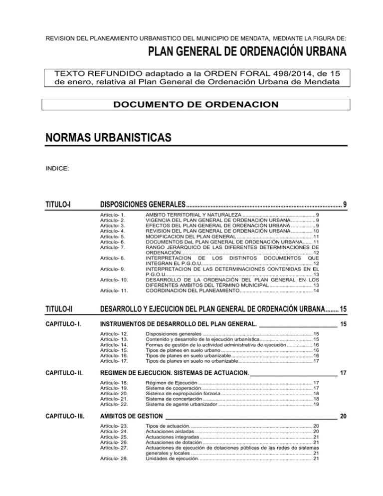 PLAN GENERAL DE ORDENACIÓN URBANA