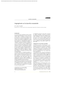 Angiogénesis en la sinovitis reumatoide