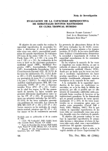 Nota de Investigación EVALUACION DE LA CAPACIDAD