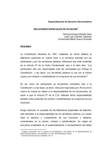 Especialización de Derecho Sancionatorio RELACIONES