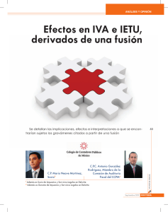 Efectos en IVA e IETU, derivados de una fusión
