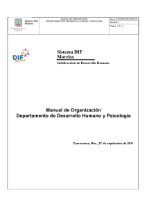 MANUAL DE ORGANIZACIÓN DEL DEPTO DE PSICOLOGÍA1