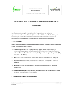 instructivo para ficha de recoleccion de información de pescadores