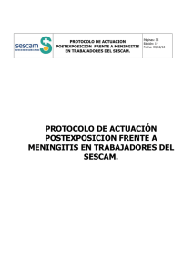 PROTOCOLO DE ACTUACIÓN POSTEXPOSICION FRENTE A